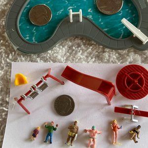 Mini Playground Set props, Pool, People, Slide, Swing, Chair Pre-Owned